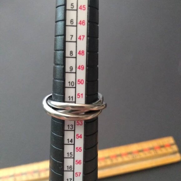 Three Strands Elegant Ring Antique Vintage jewelry girl woman fashion statement - Picture 2 of 4